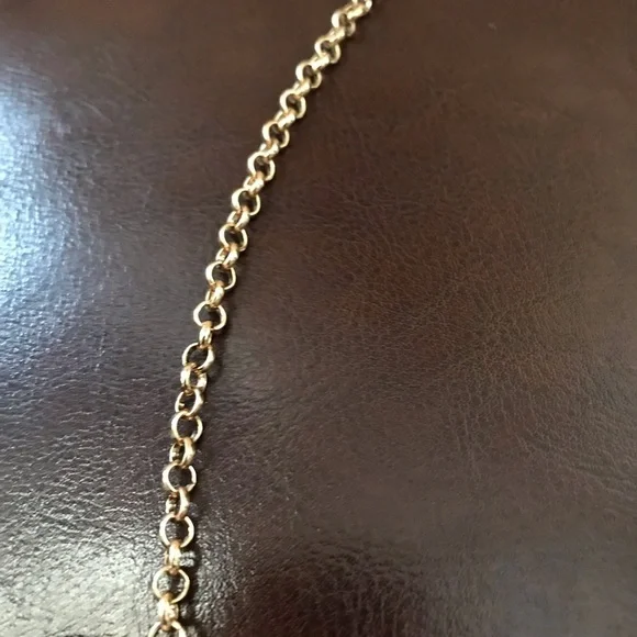 π·Turquoise and gold bib necklace - Picture 5 of 6